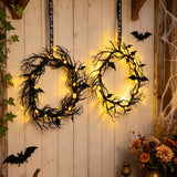 Halloween Wreath String Light Black Vine Bar Party Decor New
