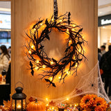 Halloween Wreath String Light Black Vine Bar Party Decor New