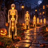 Halloween LED Solar Skull Skeleton Stake Light Yard Lawn Decor