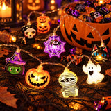 Halloween LED String Lights Pumpkin Ghost Spooky Yard Decor Lights