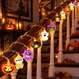 Halloween LED String Lights Pumpkin Ghost Spooky Yard Decor Lights