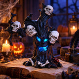 LED Halloween Smirking Ghost Tree Lamp Indoor Yard Tabletop Decor 2026