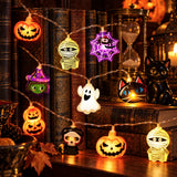 Halloween LED String Lights Pumpkin Ghost Spooky Yard Decor Lights