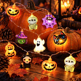 Halloween LED String Lights Pumpkin Ghost Spooky Yard Decor Lights
