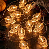 Halloween LED Ghost Skull String Light Bar Party Indoor Yard Decor