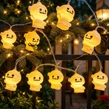 Halloween String Lights Mummy LED Holiday Party Bar Decoration Lights Halloween Indoor Decor Mood Lights Props