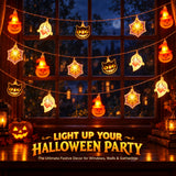 Halloween String Lights LED Black Cat Ghost Lights Holiday Party Bar Decor Atmosphere Lights String