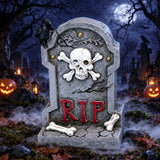 Halloween Skull Tombstone Glow Party Night Light Tabletop Decoration