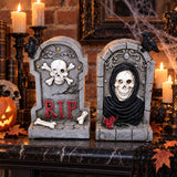 Halloween Skull Tombstone Glow Party Night Light Tabletop Decoration