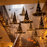 Halloween Floating Witch Hat Light Party Bar Hanging Photo Prop Decor