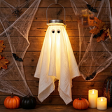 Halloween Mason Jar Ghost Night Light Indoor Outdoor Bar Yard Decor