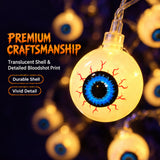 Halloween String Lights Spooky Atmosphere Decoration LED Ghost Eye Lights Indoor Bar Holiday Party Decor String Lights