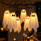 Halloween Mason Jar Ghost Night Light Indoor Outdoor Bar Yard Decor