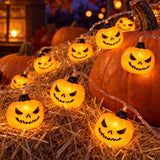 Halloween LED Smirking Pumpkin String Light Indoor Yard Party Decor