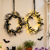 Halloween Wreath String Light Black Vine Bar Party Decor New