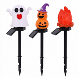 Halloween Solar Stake Lights Ghost Pumpkin Outdoor Yard Decor