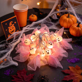 Halloween LED White Gauze Ghost String Light Hanging Party Decor