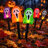 Halloween Solar Ghost Face Stake Light New Pumpkin Yard Garden Decor