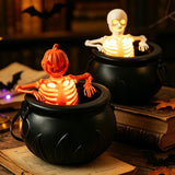 Halloween Skull Skeleton Flame Bucket Light Bar Party Decor New