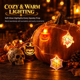 Halloween String Lights LED Black Cat Ghost Lights Holiday Party Bar Decor Atmosphere Lights String