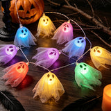 Halloween Ghost Head String Light Multi Expression Prop Party Decor