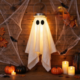 Halloween Mason Jar Ghost Night Light Indoor Outdoor Bar Yard Decor