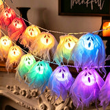 Halloween Ghost Head String Light Multi Expression Prop Party Decor
