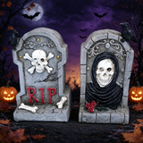 Halloween Skull Tombstone Glow Party Night Light Tabletop Decoration