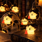 Halloween Ghost Lights LED String Lights Witch Broom Spooky Yard Decor Funny Halloween Decoration