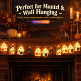 Halloween LED String Lights Cute Ghost Fairy Lights Outdoor Indoor Party Decorations