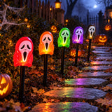 Halloween Solar Ghost Face Stake Light New Pumpkin Yard Garden Decor