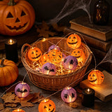 Halloween LED String Lights Spooky Party Decor Indoor Fabric Pumpkin Lights
