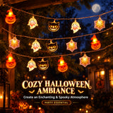 Halloween String Lights LED Black Cat Ghost Lights Holiday Party Bar Decor Atmosphere Lights String