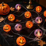 Halloween LED String Lights Spooky Party Decor Indoor Fabric Pumpkin Lights