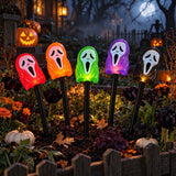 Halloween Solar Ghost Face Stake Light New Pumpkin Yard Garden Decor