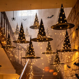 Halloween Floating Witch Hat Light Party Bar Hanging Photo Prop Decor