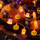 Halloween LED String Lights Pumpkin Skull Ghost Spooky Yard Decor Lights