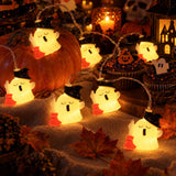 Halloween Ghost Lights LED String Lights Witch Broom Spooky Yard Decor Funny Halloween Decoration