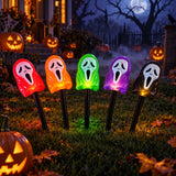 Halloween Solar Ghost Face Stake Light New Pumpkin Yard Garden Decor