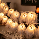 Halloween Ghost Head String Light Multi Expression Prop Party Decor