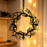 Halloween Wreath String Light Black Vine Bar Party Decor New
