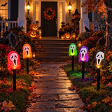 Halloween Solar Ghost Face Stake Light New Pumpkin Yard Garden Decor