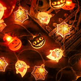 Halloween String Lights LED Black Cat Ghost Lights Holiday Party Bar Decor Atmosphere Lights String