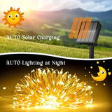 Solar copper wire light