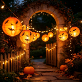 Halloween LED String Lights Spooky Party Decor Indoor Fabric Pumpkin Lights