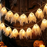 Halloween Ghost Head String Light Multi Expression Prop Party Decor