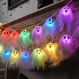 Halloween Ghost Head String Light Multi Expression Prop Party Decor