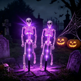 Halloween LED Solar Skull Skeleton Stake Light Yard Lawn Decor