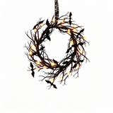 Halloween Wreath String Light Black Vine Bar Party Decor New