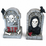 Halloween Skull Tombstone Glow Party Night Light Tabletop Decoration